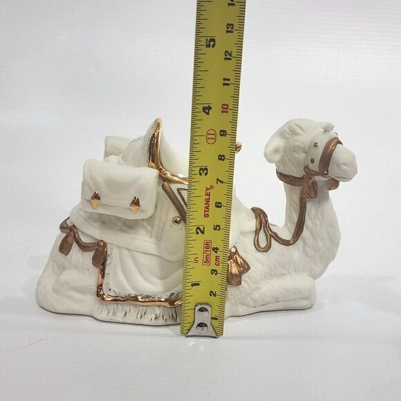 RAZ IMPORTS Nativity Holiday Bisque & Gold Camel Figure Replacement Figure - Picture 4 of 9